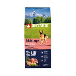 ONTARIO ADULT LARGE BEEF & RICE 12KG