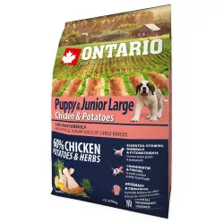 ONTARIO PUPPY & JUNIOR LARGE CHICKEN 2.25KG.