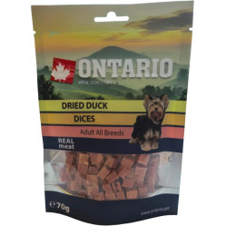 ONTARIO MINI KWADRACIKI Z MIĘSA KACZKI DLA PSA 70G.