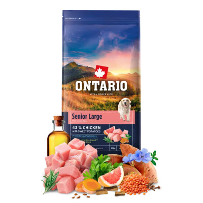 ONTARIO SENIOR LARGE CHICKEN 12KG.