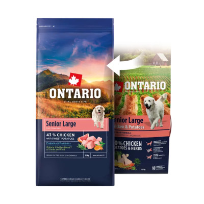 ONTARIO SENIOR LARGE CHICKEN 12KG.