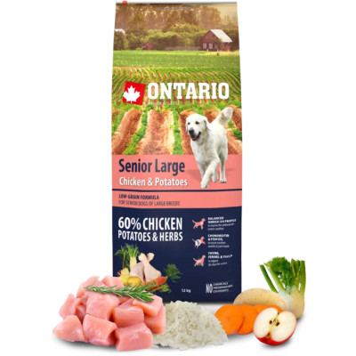 ONTARIO SENIOR LARGE CHICKEN 12KG.