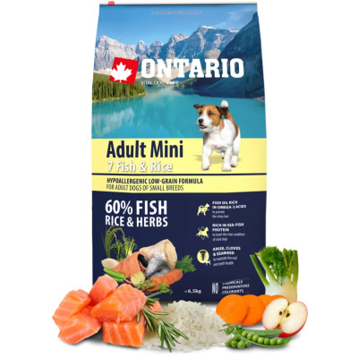 ONTARIO ADULT MINI FISH & RICE 6.5KG