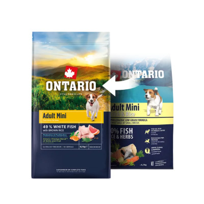 ONTARIO ADULT MINI FISH & RICE 6.5KG