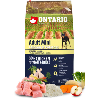 ONTARIO ADULT MINI CHICKEN HERBS 6.5KG