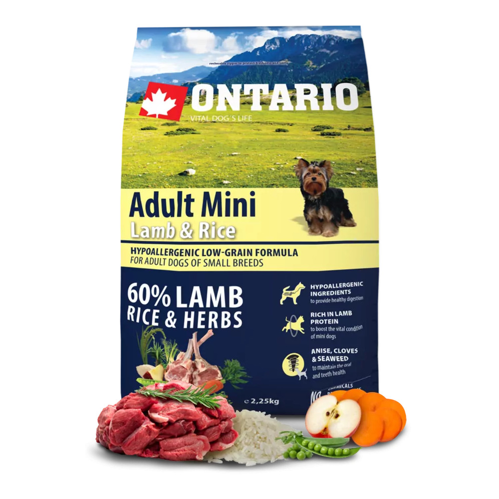 ONTARIO ADULT MINI LAMB & RICE PIES 2.25KG