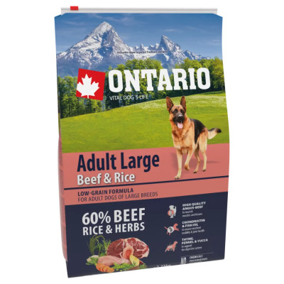 ONTARIO ADULT LARGE BEEF & RICE 2.25KG