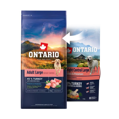 ONTARIO ADULT LARGE WEIGHT CONTROL TURKEY 2.25KG