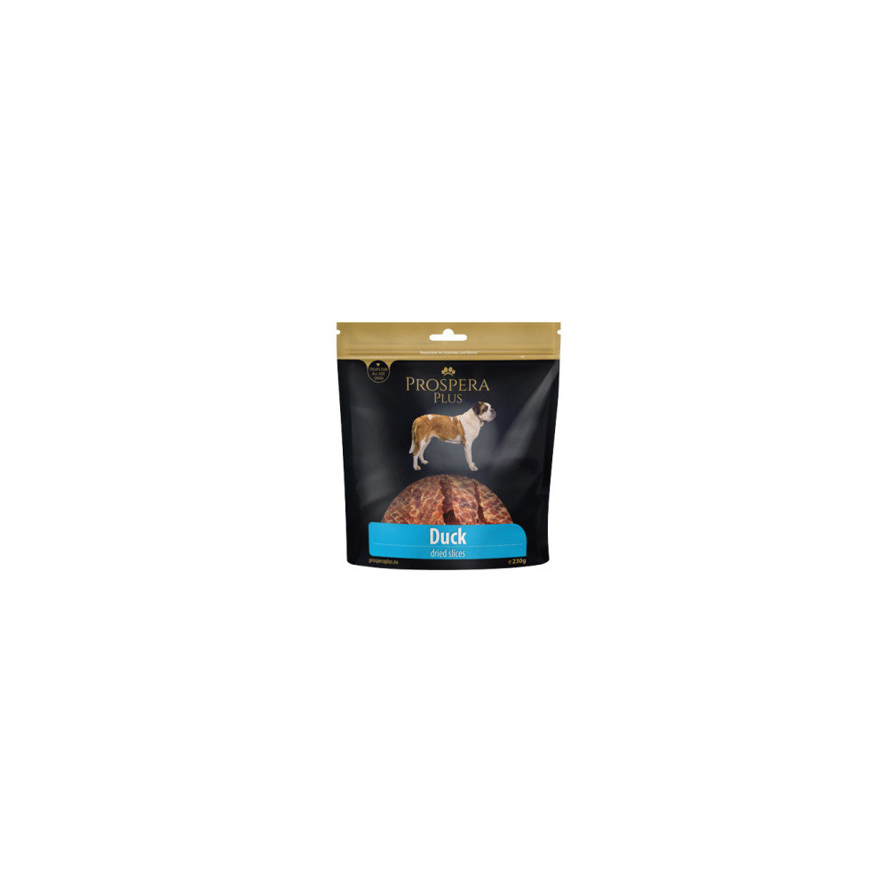 PROSPERA PLUS PRZYSMAK PLASTRY Z MIĘSA KACZKI 230G PROSPERA PLUS PRZYSMAK PLASTRY Z MIĘSA KACZKI 230G