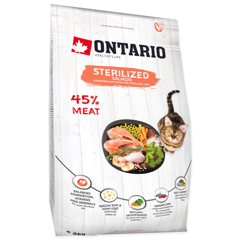 ONTARIO KARMA DLA KOTA STERYLIZOWANEGO Z ŁOSOSIEM 2KG ONTARIO KARMA DLA KOTA STERYLIZOWANEGO Z ŁOSOSIEM 2KG