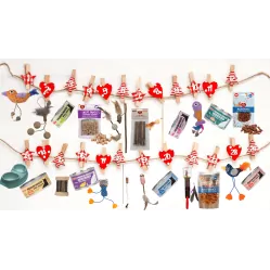 KALENDARZ ADWENTOWY DIY DLA KOTA - ŚWIĄTECZNY ZESTAW Z PRZYSMAKAMI I AKCESORIAMI 1