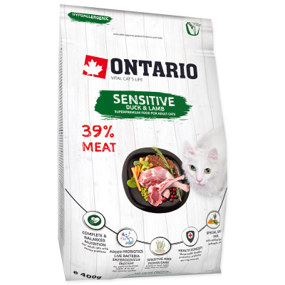 ONTARIO CAT ADULT SENSITIVE DERMA 400G