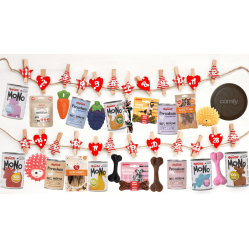 KALENDARZ ADWENTOWY DIY DLA MAŁEGO PSA - ŚWIĄTECZNY ZESTAW Z PRZYSMAKAMI I AKCESORIAMI 1