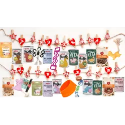 KALENDARZ ADWENTOWY DIY DLA ŚREDNIEGO PSA - ŚWIĄTECZNY ZESTAW Z PRZYSMAKAMI I AKCESORIAMI 1