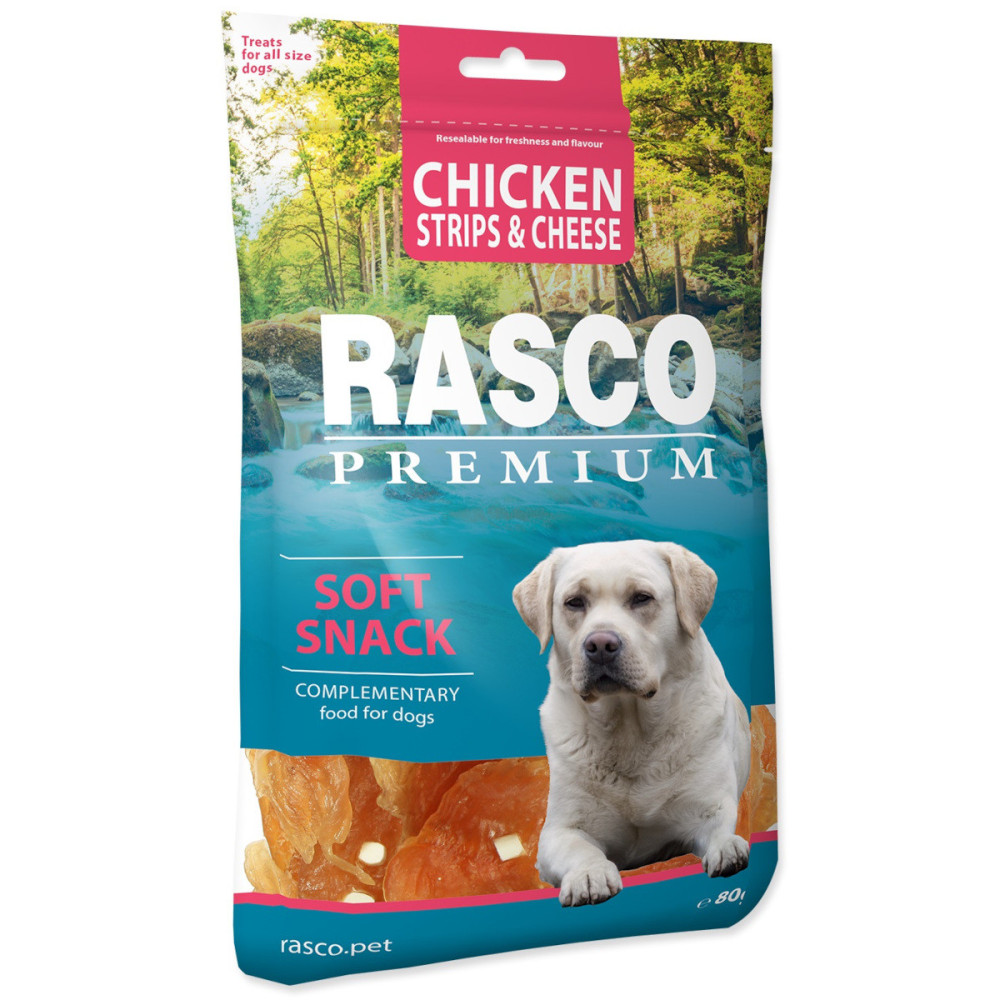 RASCO PREMIUM STRIPSY Z KURCZAKIEM I SEREM 80G