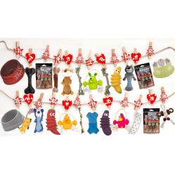 KALENDARZ ADWENTOWY DIY DLA ŚREDNIEGO PSA - ŚWIĄTECZNY ZESTAW Z PRZYSMAKAMI I AKCESORIAMI 2