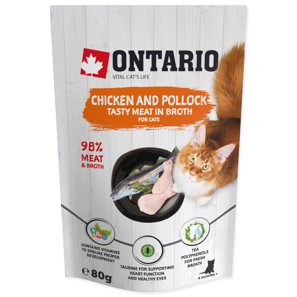 ONTARIO CAT KURCZAK I MINTAJ W ROSOLE 80G