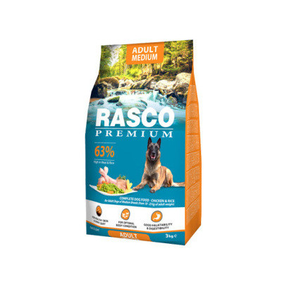 RASCO PREMIUM ADULT MEDIUM 3KG