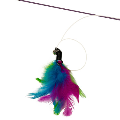 HAVE A PET ZABAWKA WILMA WĘDKA Z PIÓRAMI 70CM