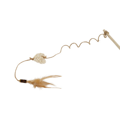 HAVE A PET ZABAWKA GAIA MATATABI WĘDKA Z PIÓRKAMI 40CM