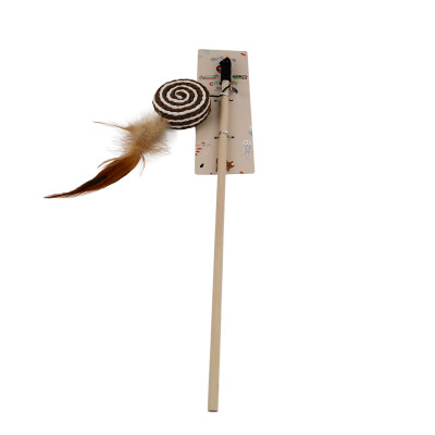 HAVE A PET ZABAWKA GAIA SPIRAL WĘDKA Z PIÓRKAMI 40CM