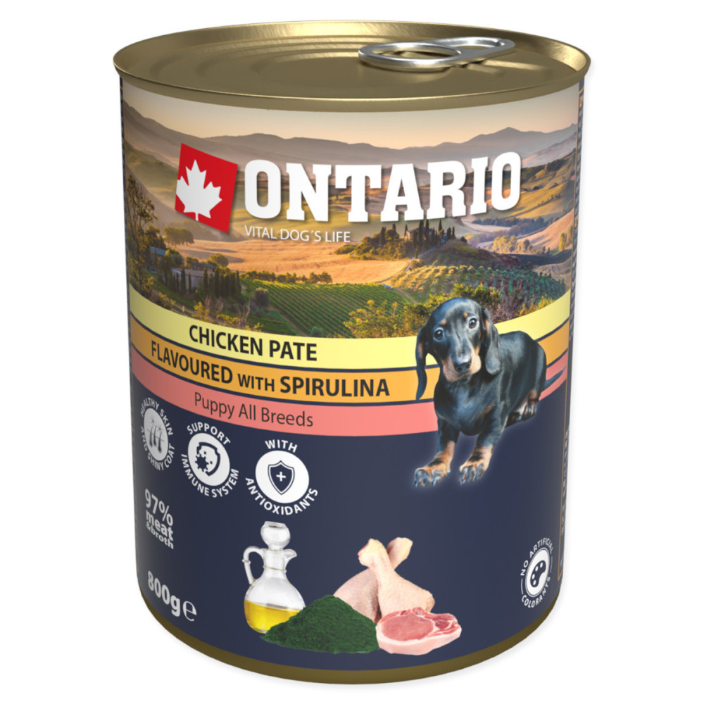 ONTARIO PATE PUPPY KURCZAK I SPIRULINA 800G