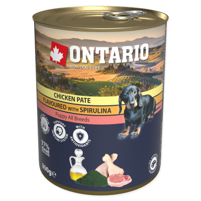 ONTARIO PATE PUPPY KURCZAK I SPIRULINA 800G