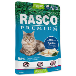 RASCO PREMIUM CAT STERILISED DORSZ I SPIRULINA W SOSIE 85G