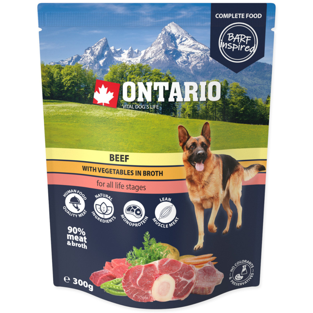 ONTARIO DOG WOŁOWINA Z WARZYWAMI 300G