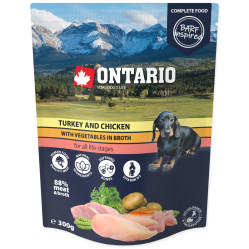 ONTARIO DOG INDYK I KURCZAK Z WARZYWAMI 300G