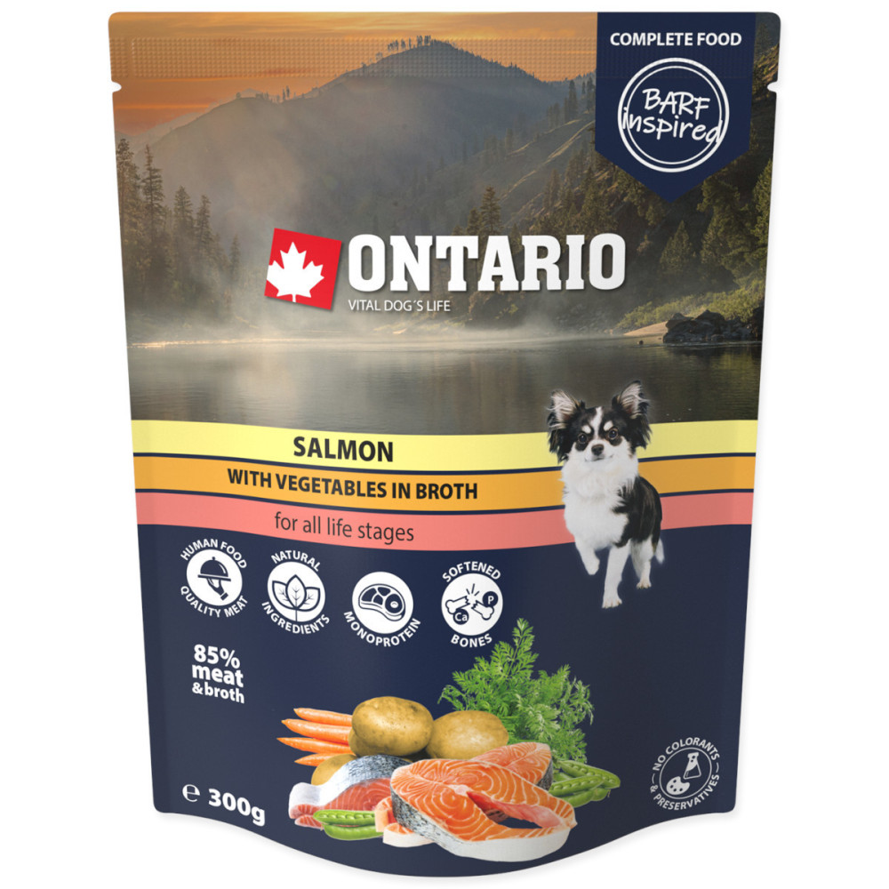 ONTARIO DOG ŁOSOŚ Z WARZYWAMI 300G