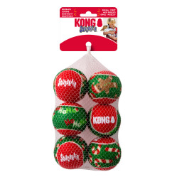 KONG HOLIDAY SQUEAKAIR BALLS MEDIUM H25D133