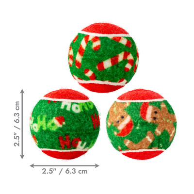 KONG HOLIDAY SQUEAKAIR BALLS MEDIUM H25D133