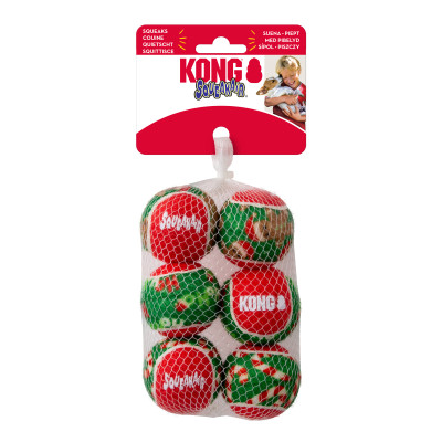 KONG HOLIDAY SQUEAKAIR BALLS SMALL H25D134