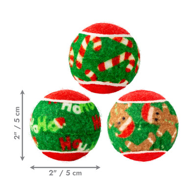 KONG HOLIDAY SQUEAKAIR BALLS SMALL H25D134