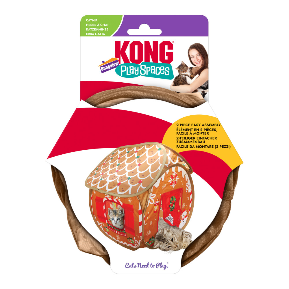 KONG HOLIDAY PLAY SPACE BUNGALOW GINGERBREAD H25C152