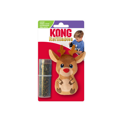 KONG HOLIDAY REFILLABLES REINDEER H25C155