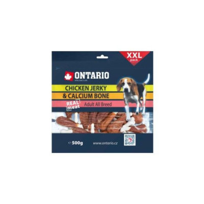 ONTARIO PLASTRY Z KURCZAKA Z WAPNIOWĄ KOSTKĄ 500G