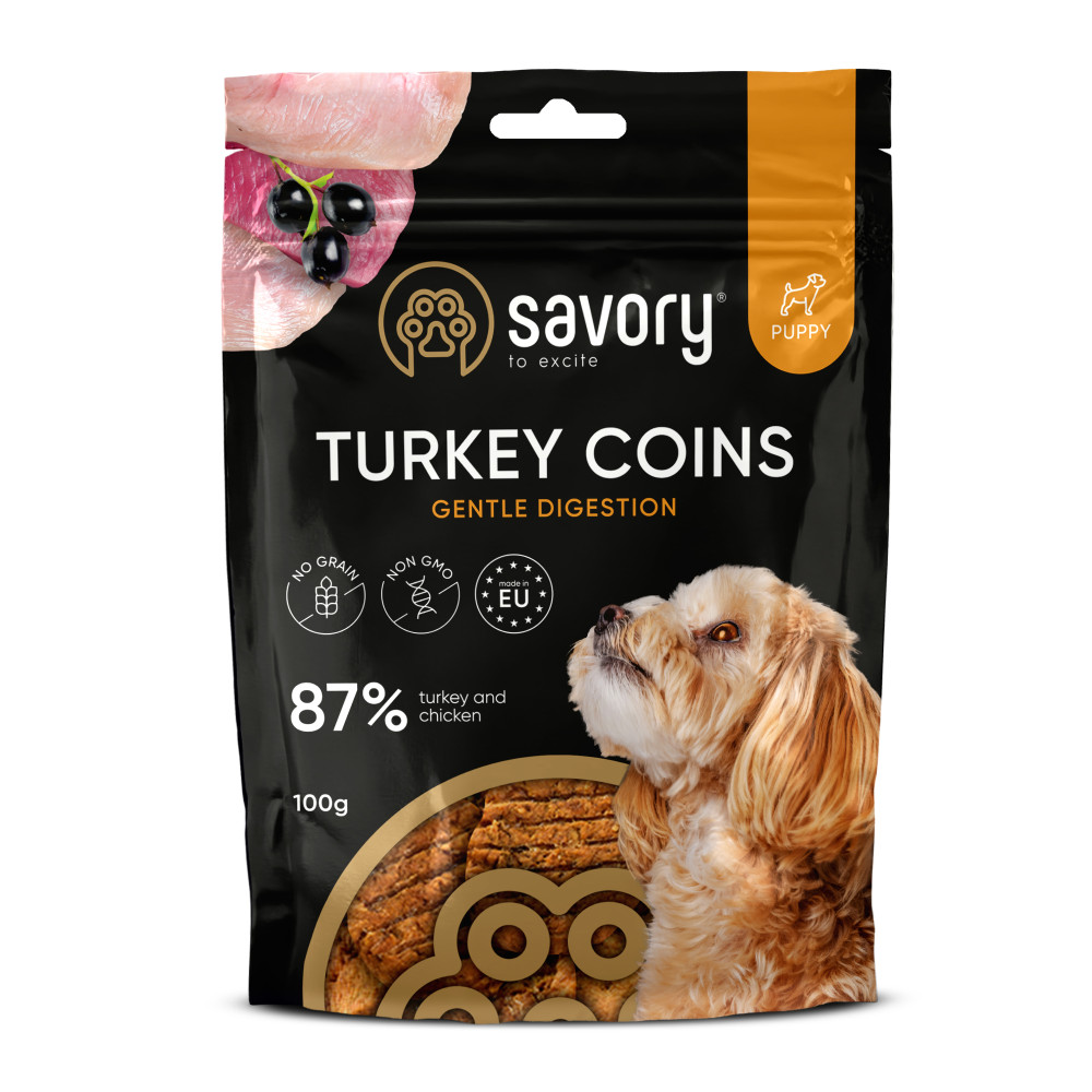SAVORY JERKY DOG PUPPIES TURKEY 100G