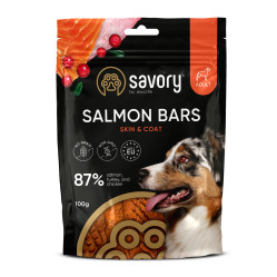SAVORY JERKY ADULT DOG SALMON 100G