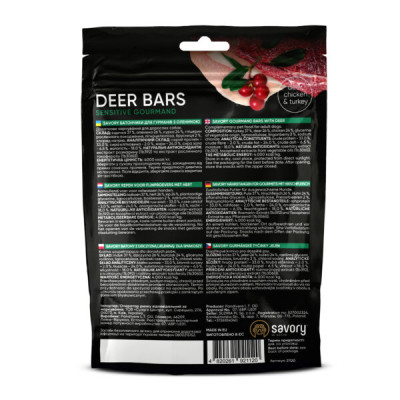 SAVORY JERKY ADULT DOG VENISON 100G