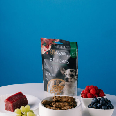 SAVORY JERKY ADULT DOG VENISON 100G
