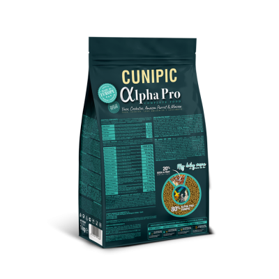 CUNIPIC ALPHA PRO PARROT NATURAL 1 KG.