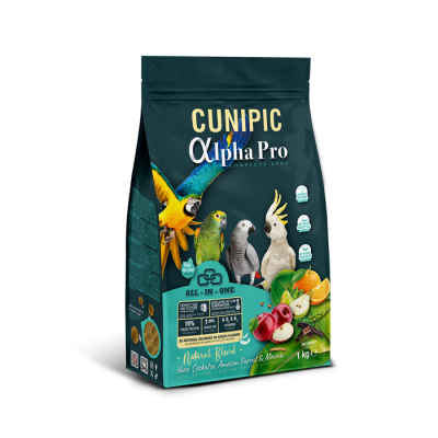 CUNIPIC ALPHA PRO PARROT NATURAL 1 KG.