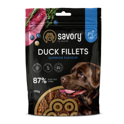 SAVORY JERKY ADULT DOG DUCK 100G