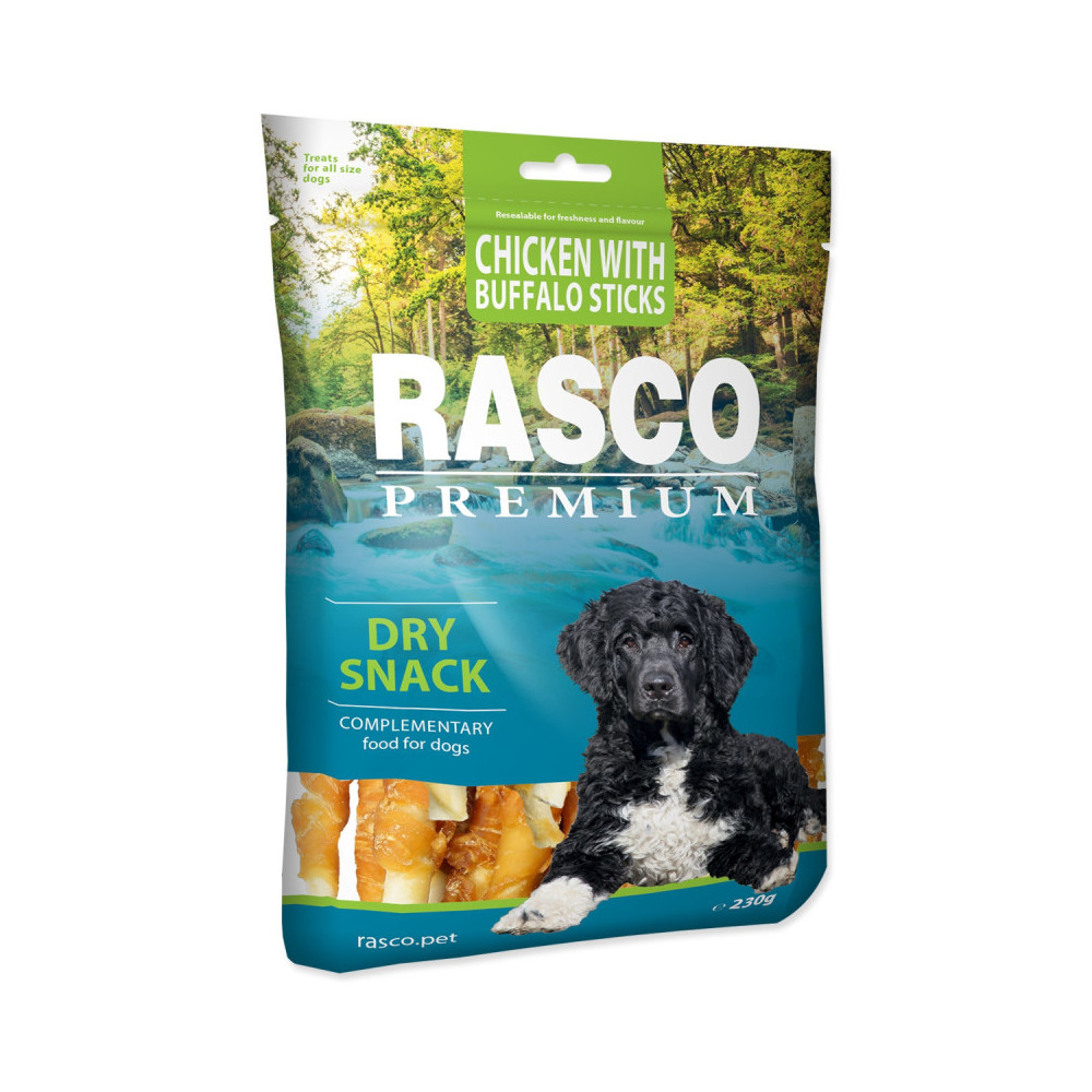 RASCO PREMIUM PATYCZKI WOŁOWE Z KURCZAKIEM 500G