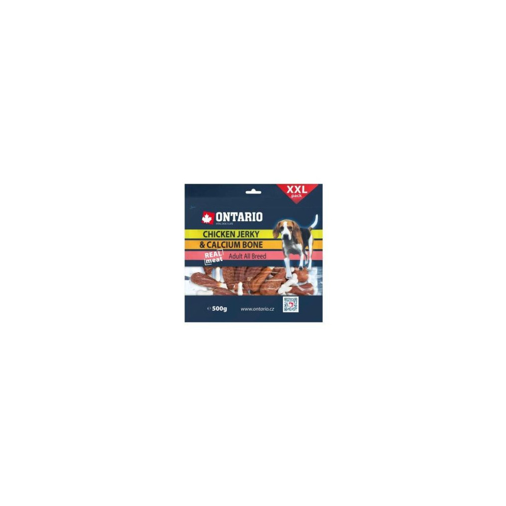 ONTARIO PLASTRY Z KURCZAKA Z WAPNIOWĄ KOSTKĄ 500G