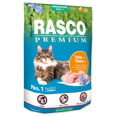 RASCO PREMIUM CAT INDOOR Z INDYKIEM I CYKORIĄ 2KG