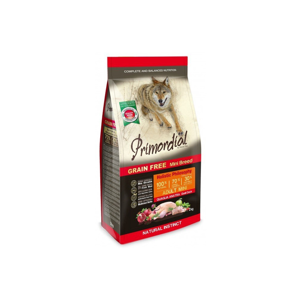 PRIMORDIAL GRAIN FREE DOG MINI ADULT QUAIL&DUCK 6KG