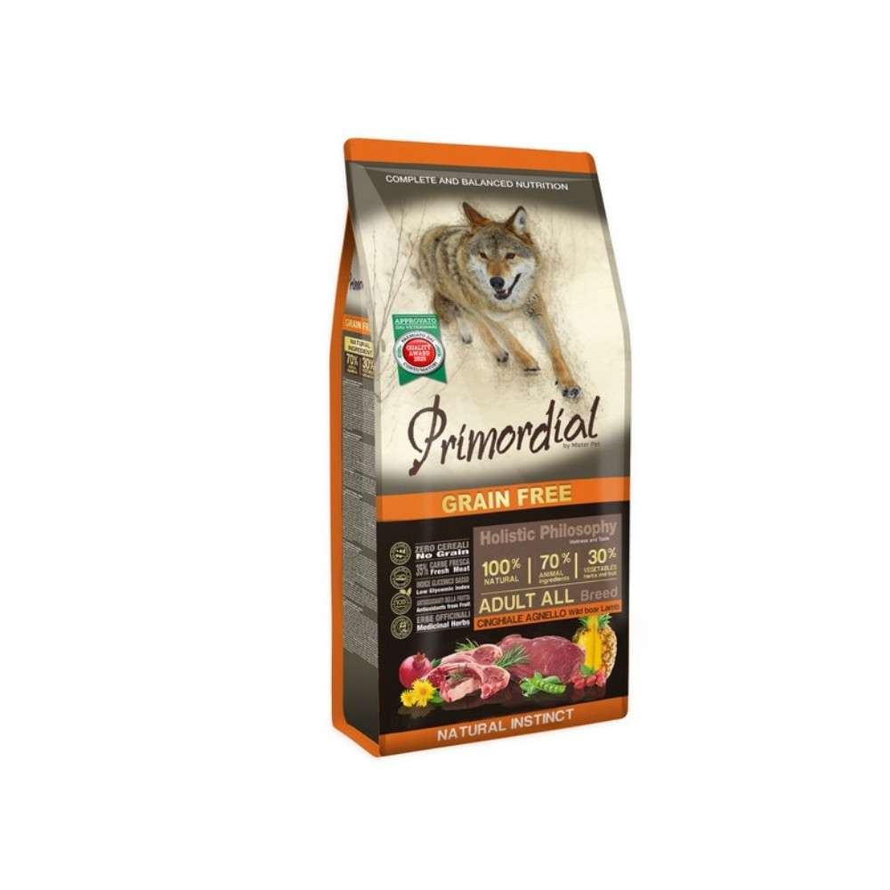PRIMORDIAL GRAIN FREE DOG ADULT WILD BOAR&LAMB 12KG